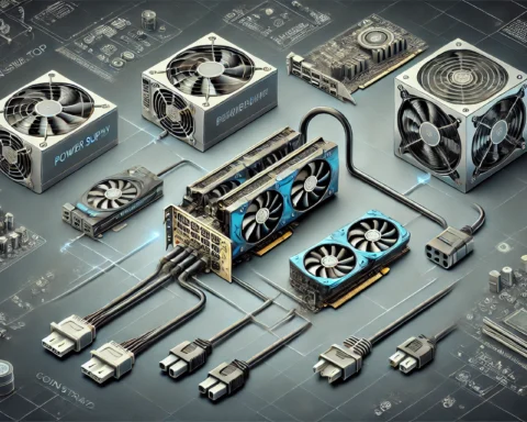 Как подключить два блока питания через 6-pin для майнинга