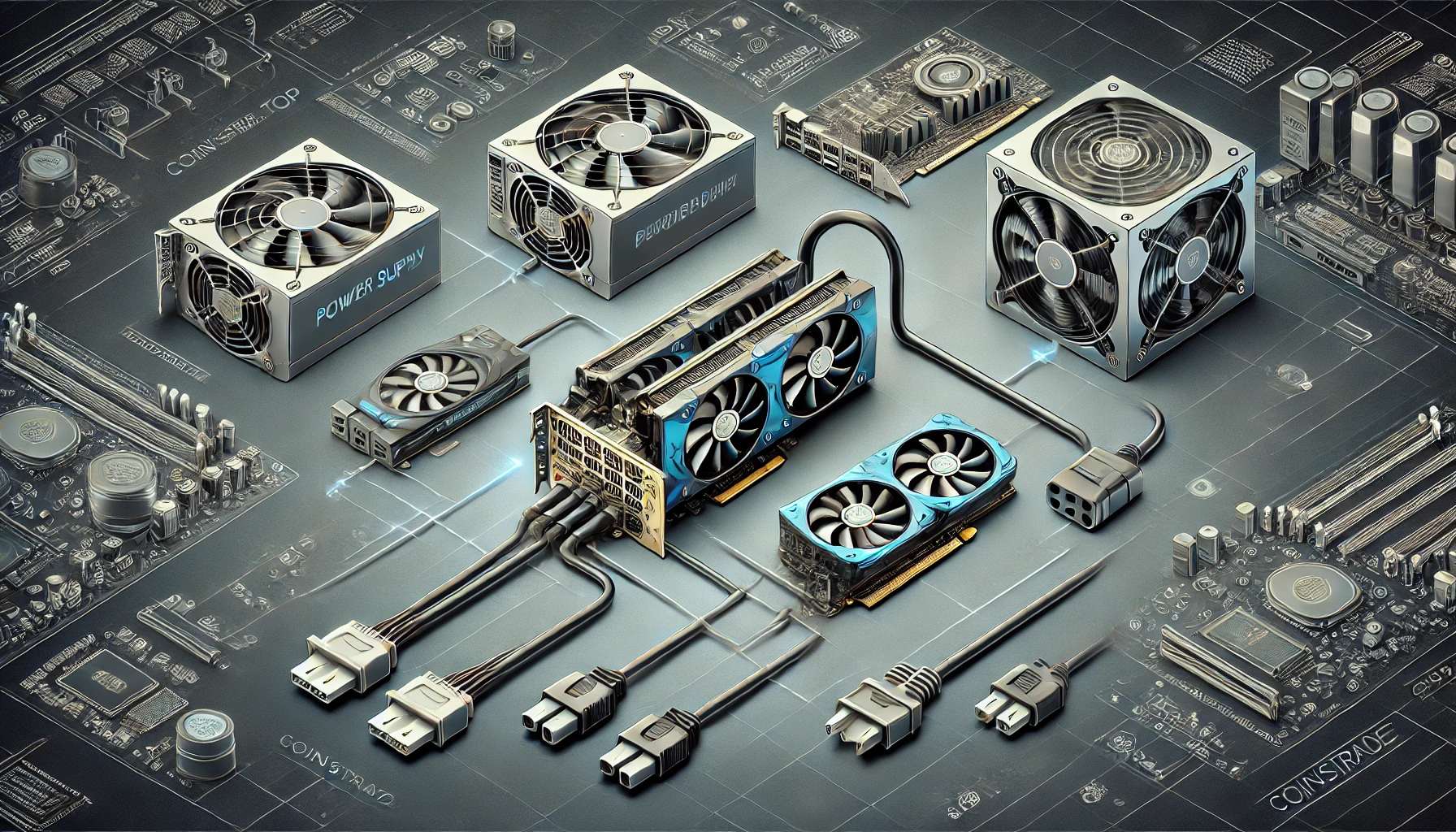 Как подключить два блока питания через 6-pin для майнинга