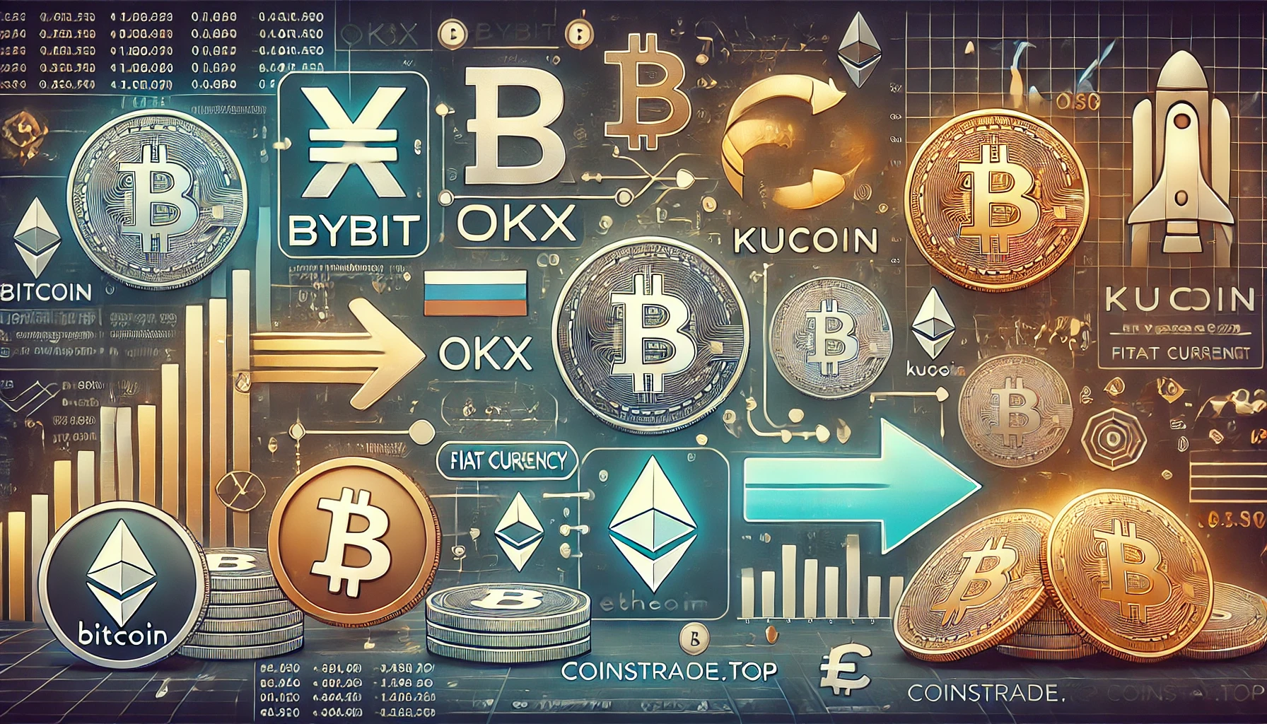 Топ криптовалютных бирж с поддержкой фиатных валют: Bybit, OKX, KuCoin