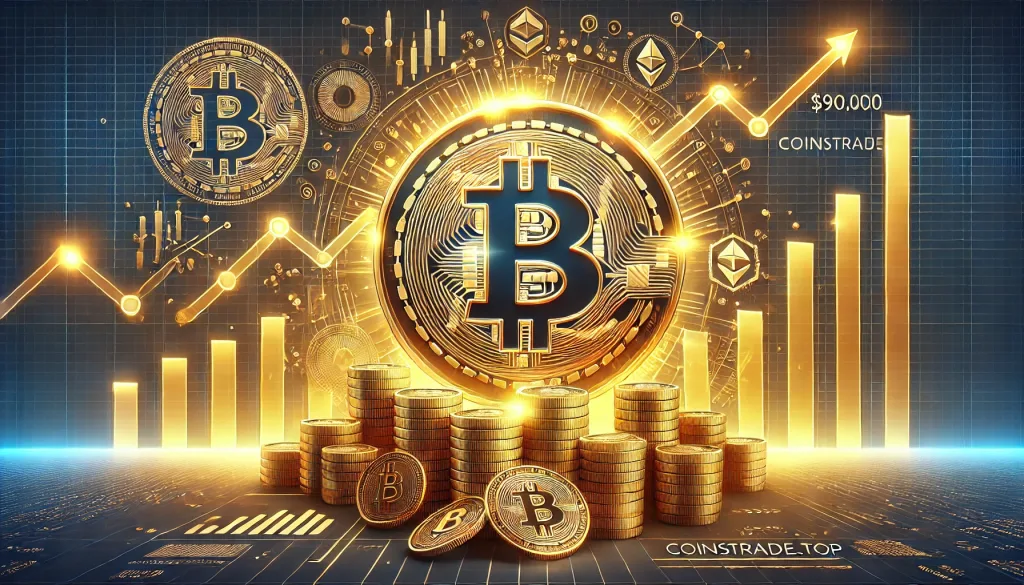 Биткоин приближается к отметке $90,000