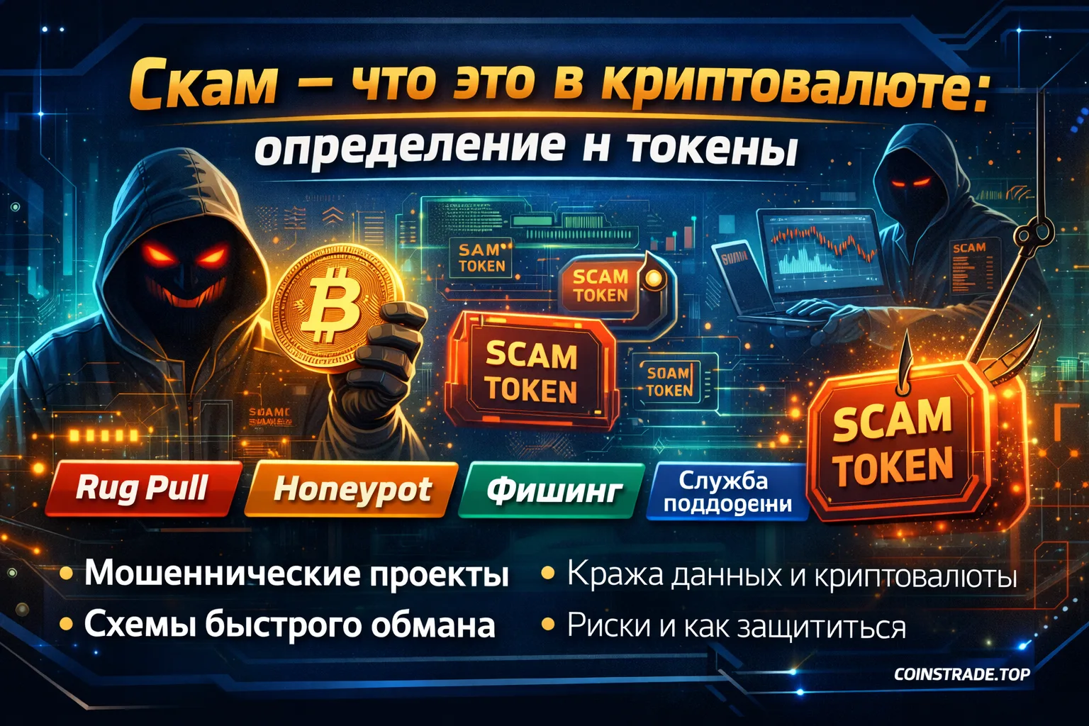Скам в криптовалюте: виды мошенничества и проверка токенов