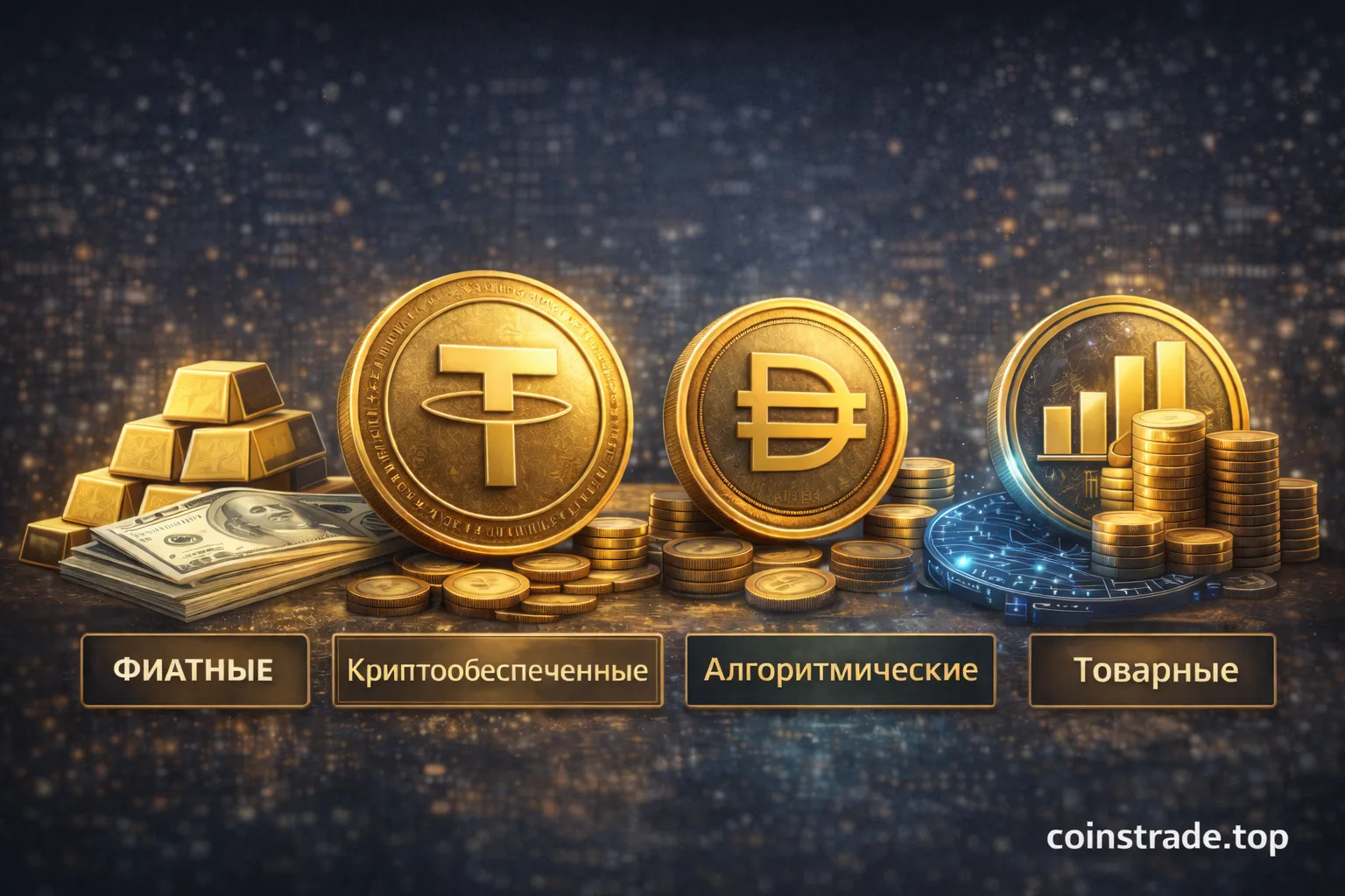 Виды стейблкоинов: как работают и чем отличаются